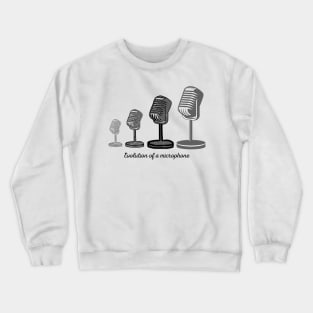 hand drawn microphone evolution Crewneck Sweatshirt